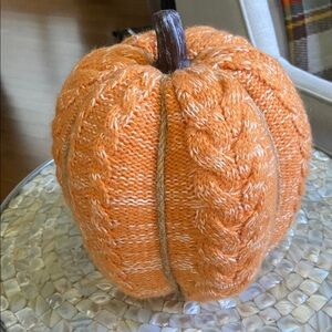 Knit Pumpkin Decor in Orange